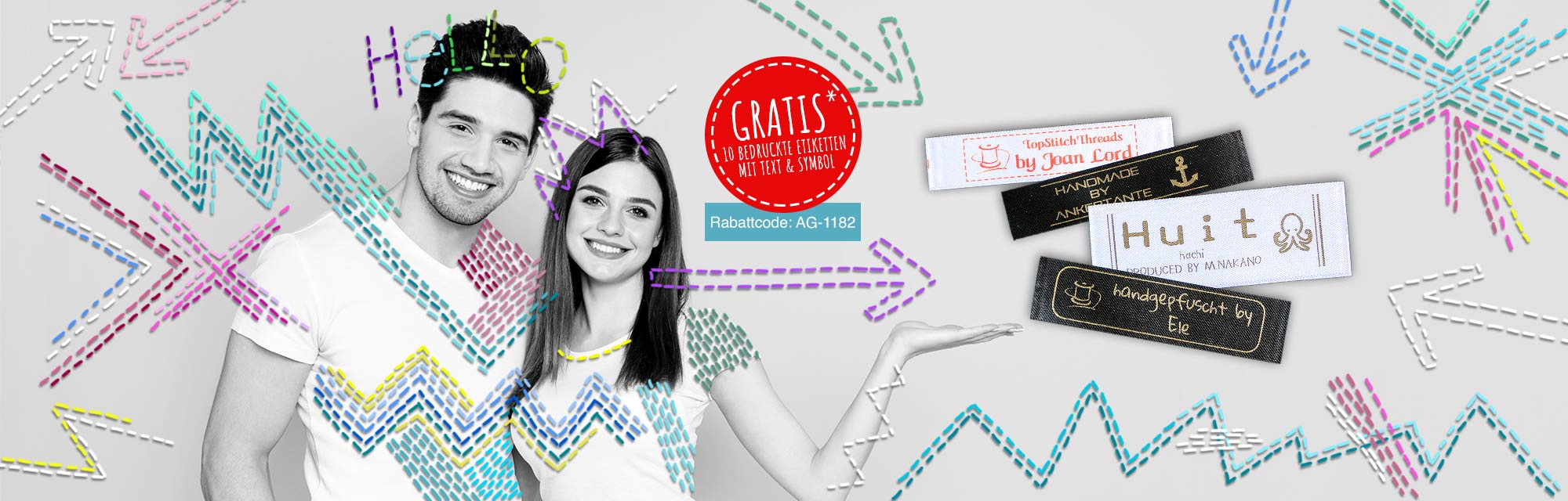 Dein Geschenk: 10 bedruckte Standard-Etiketten!